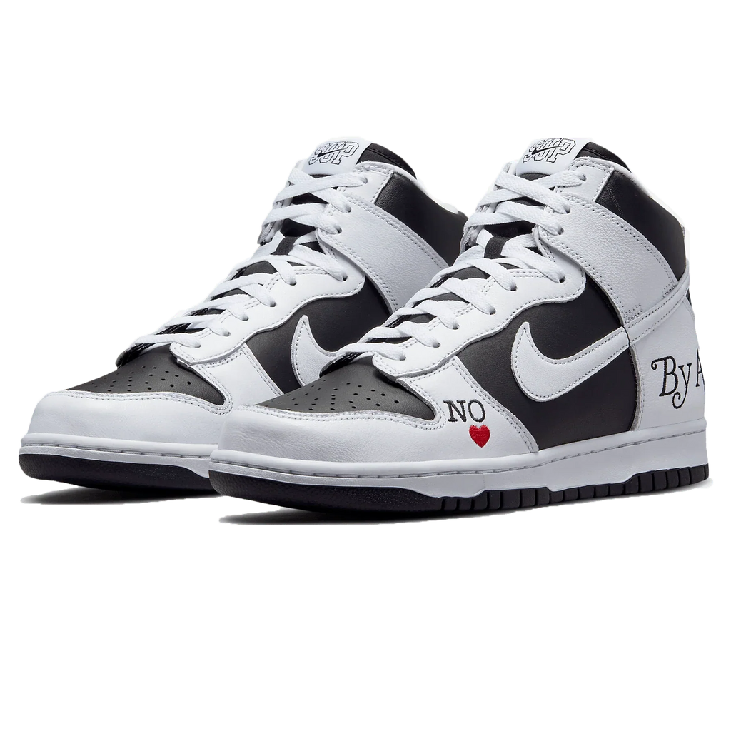 Nike SB x Supreme Dunk High 'By Any Means Black White'